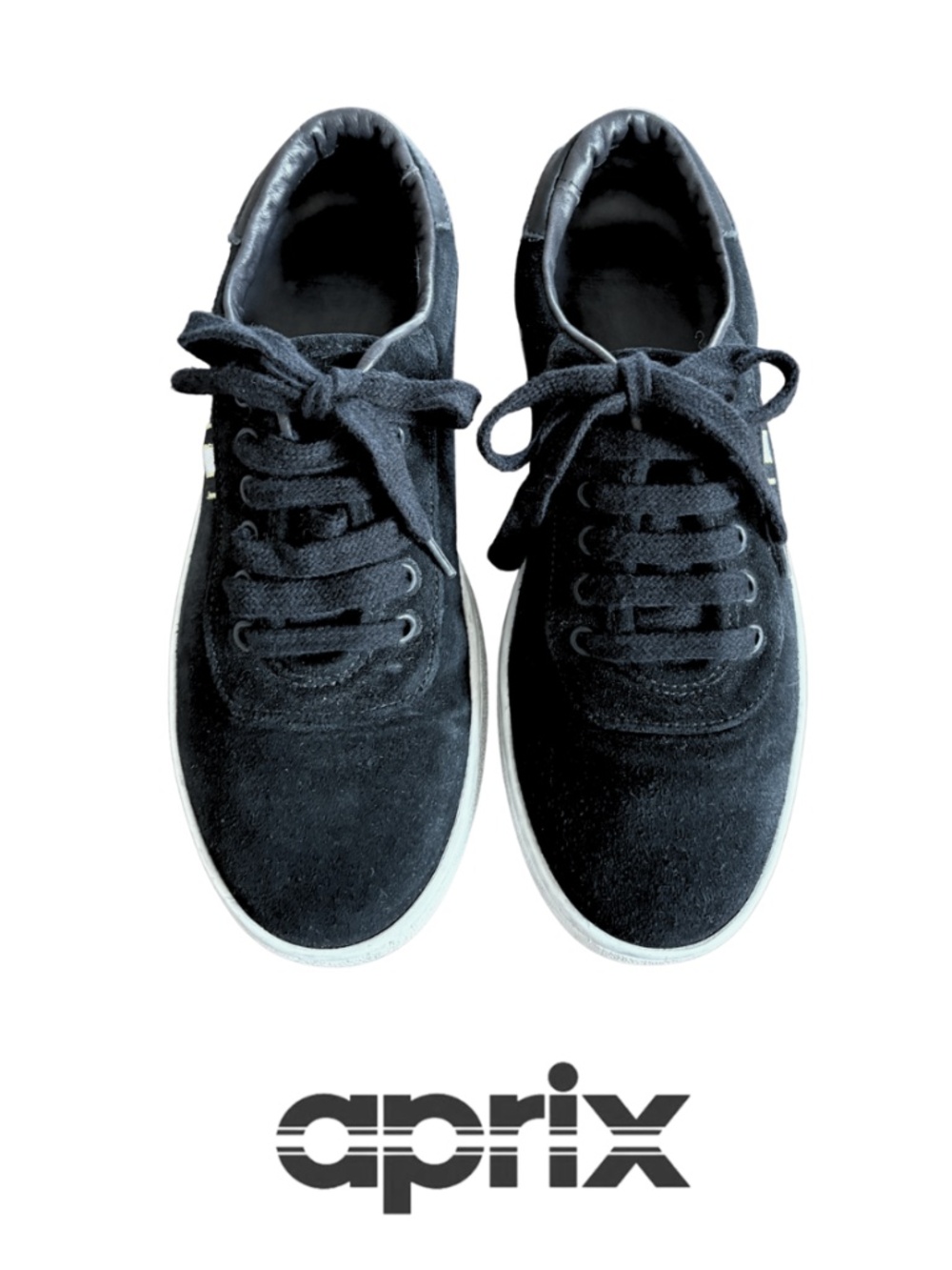 Aprix | Black Suede Sneakers – Made in Portugal (Size 7)